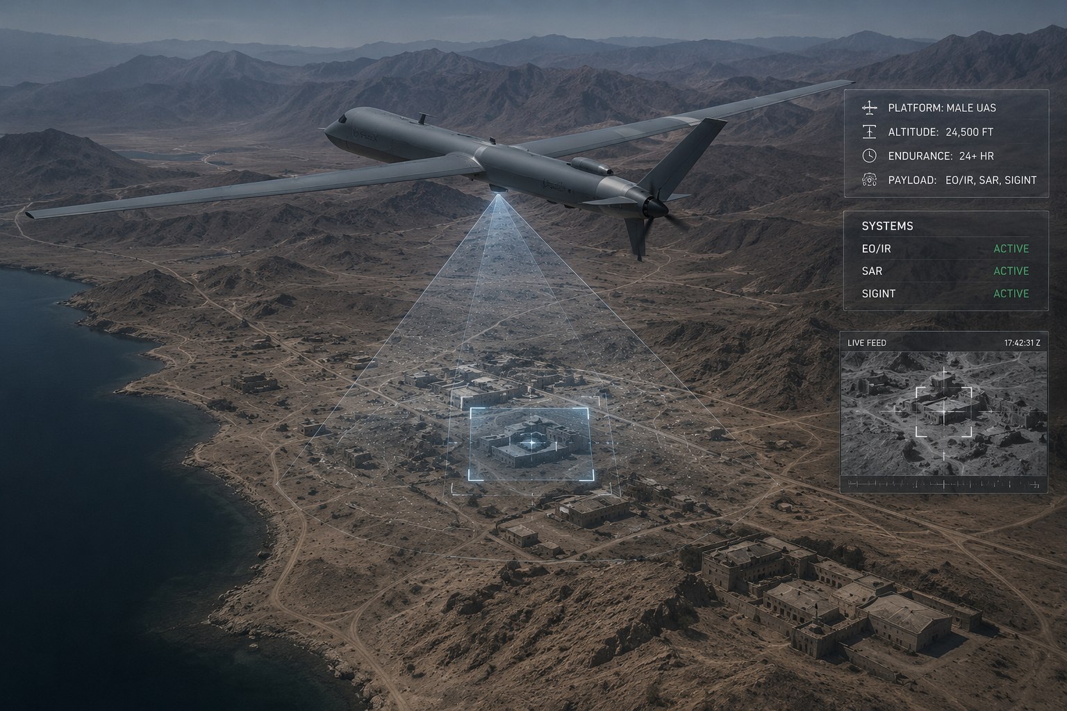 MALE-class long-endurance unmanned aircraft for persistent ISR
