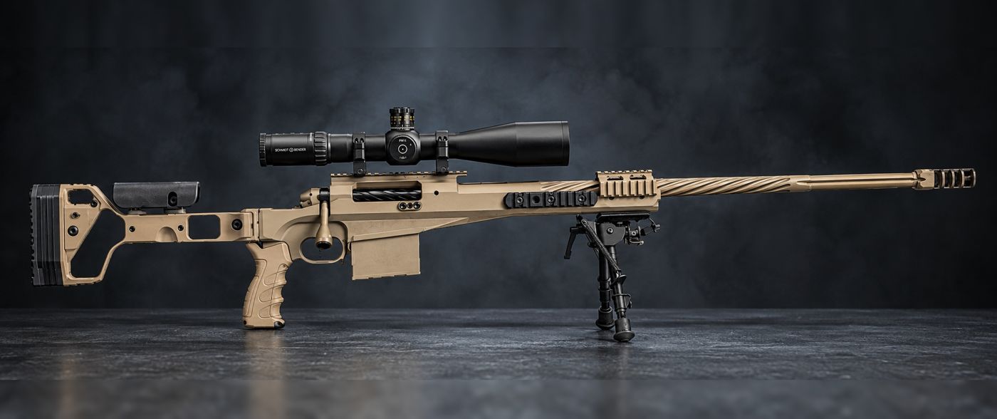 PGW Timberwolf .338 Lapua Magnum bolt-action sniper rifle, built by FeralX under licence